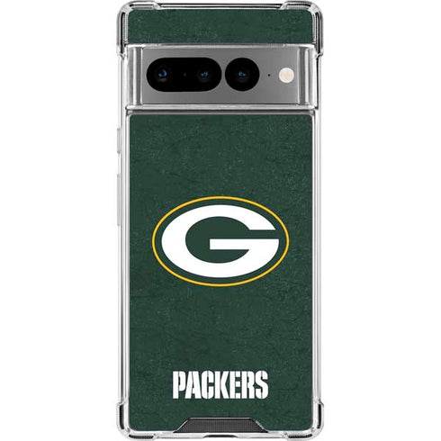 NFL Green Bay Packers Distressed Google Pixel 7 Pro Clear Case